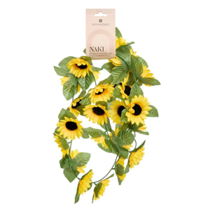 Guirlan de tournesol artificielle "Naki" jaune H180cm
