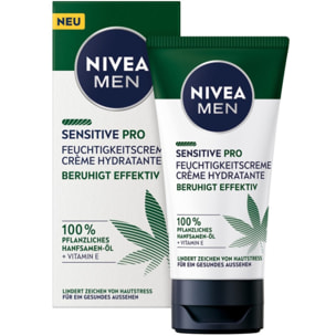 Pack de 2 - NIVEA MEN - Crème Hydratante Visage Homme SENSITIVE PRO ULTRA APAISANT 2X75ml