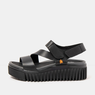 Sandalia de cuña 1573 NAPPA BLACK/BRIGHTON color Black