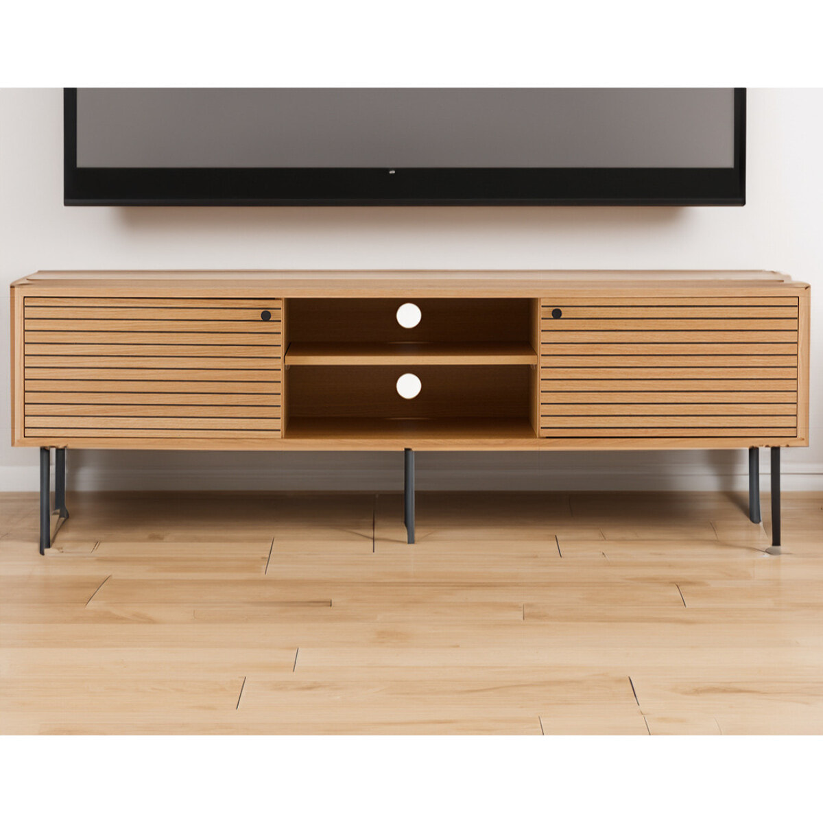 Tolga - meuble tv - chêne - 150 cm - Bois