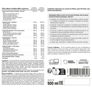 STC NUTRITION - Drainaxyl 500 - 4 actions : Brûle-graisses, Digestion ventre plat, Circulation jambes légères, Drainant, Détoxifiant - Goût Thé Pêche - 23 Extraits de plantes dont Elim'Real® - 500ml