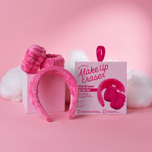 Drip Eraser Rose - Bandeau + Bracelets Duveteux