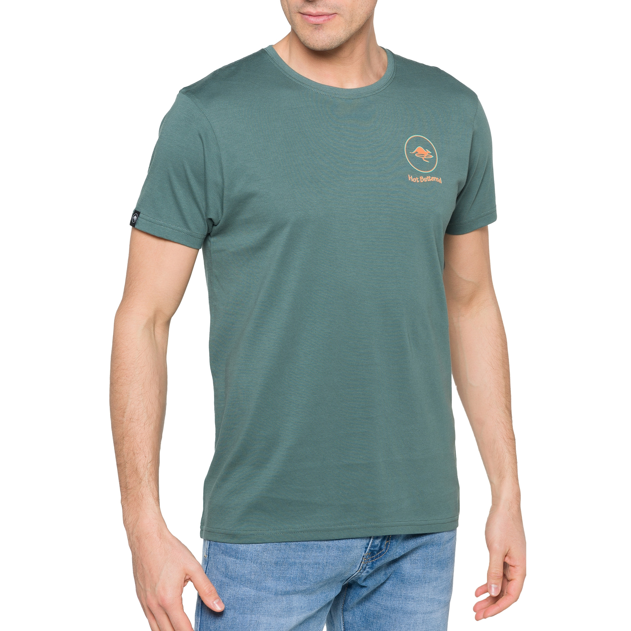 T-shirt in cotone 150 gr Flame Hot Buttered Verde Matcha.