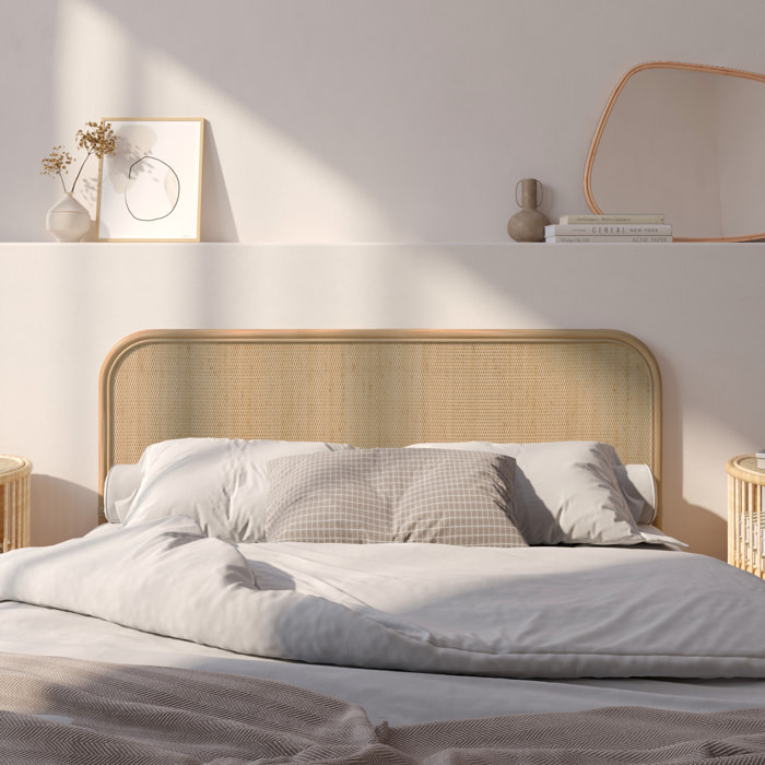Tête de lit 160 cm en rotin naturel - Grace