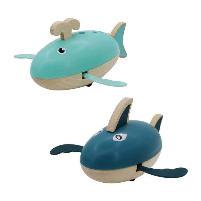 WIND UP WATER SHARK-WHALE - JUGUETE DE BAÑO