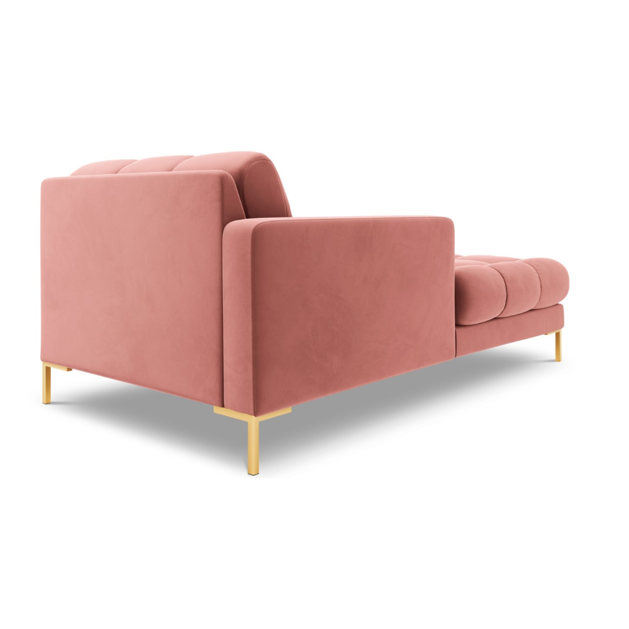 Méridienne gauche "Bali" en velours rose