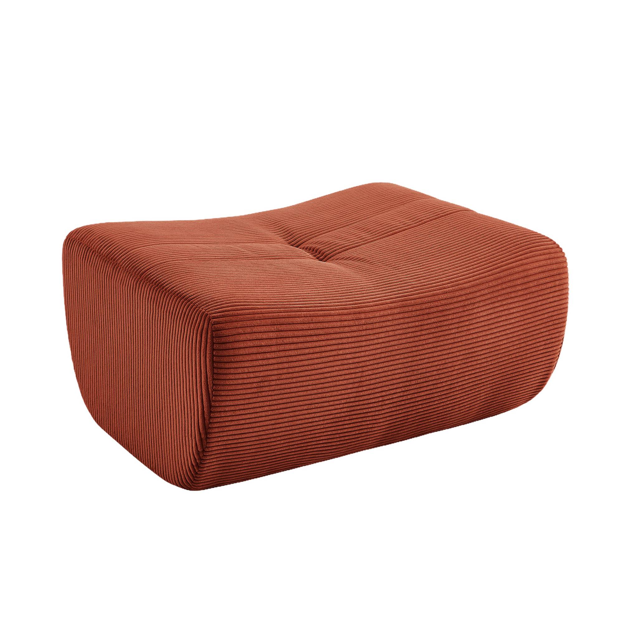 Pouf, repose-pieds pour chauffeuse Sokol velours côtelé SOKOL