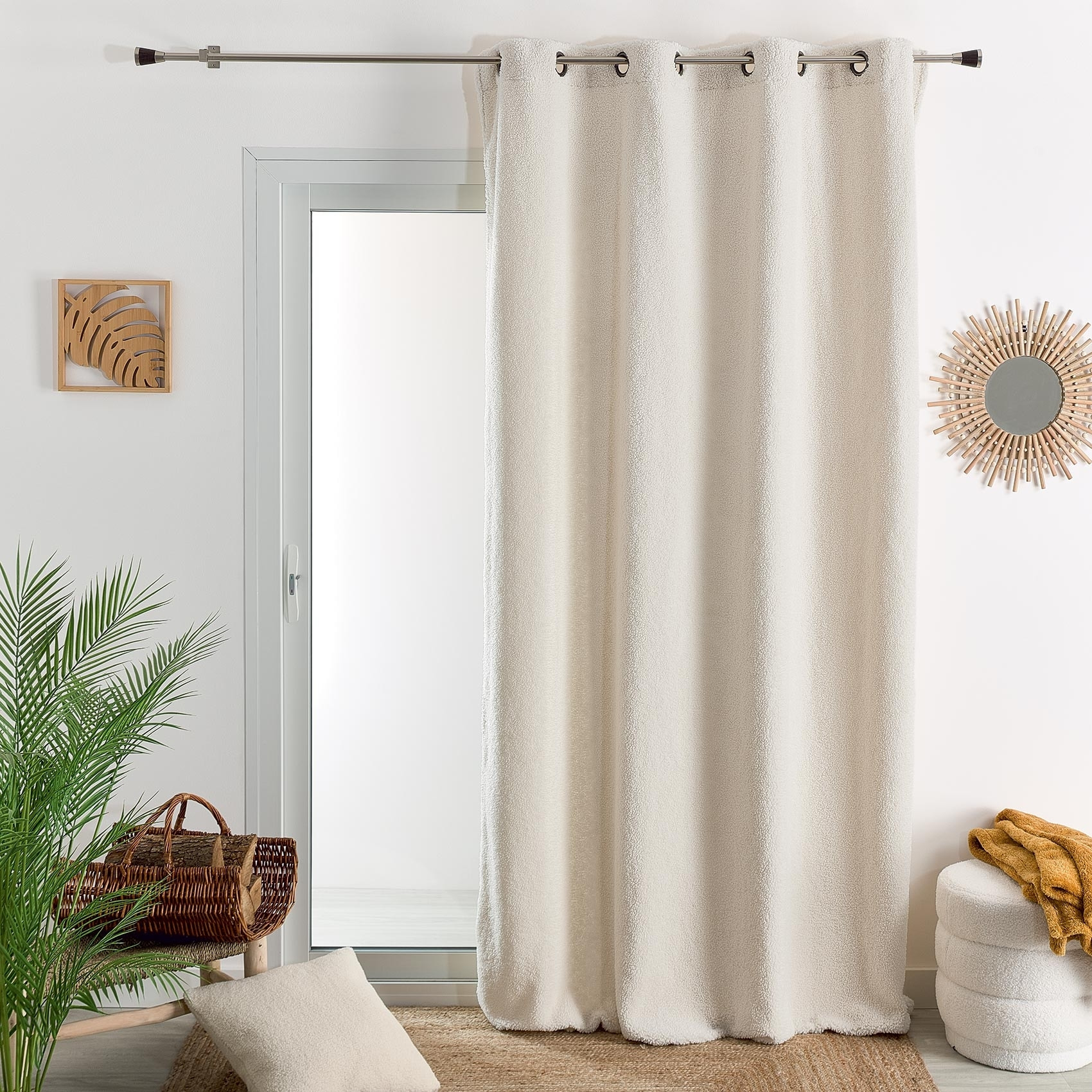 Rideau montagne  - Effet mouton - Ecru