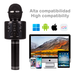 Microfono Karaoke multifunzione con luci e altoparlante integrato.