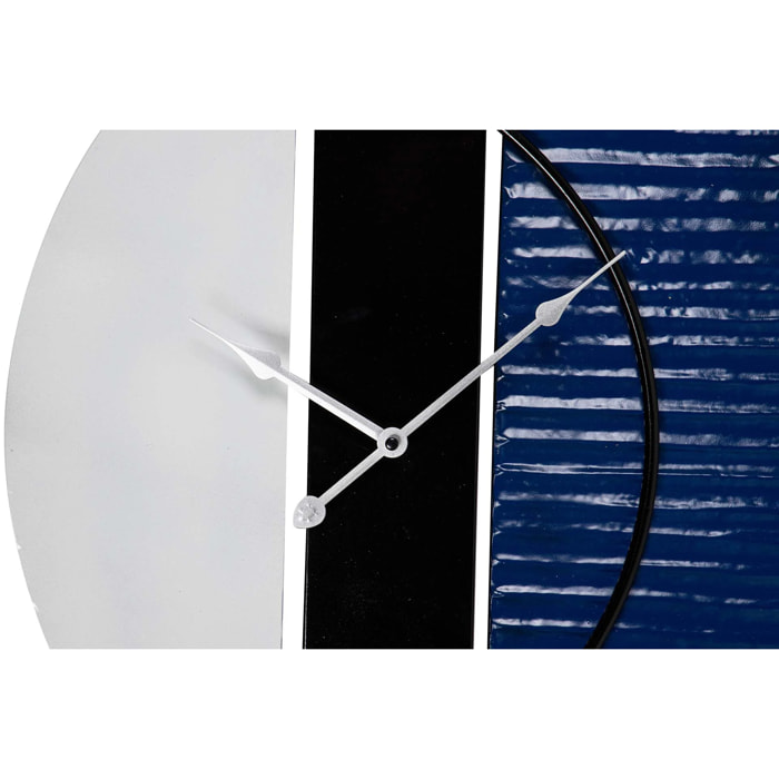 Reloj Pared Metal Azul Negro 62x6x57 Cm