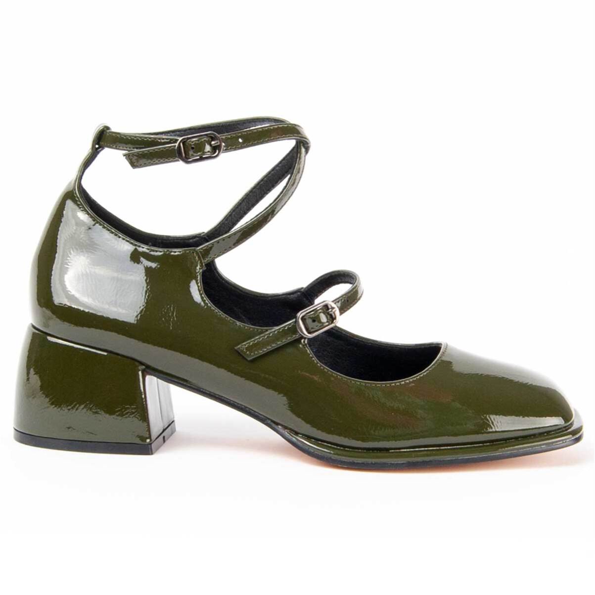 Zapato De Tacón - Verde - Altura: 4 Cm