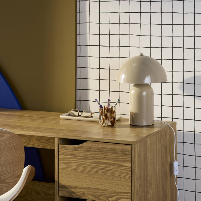 Lampe de table intérieur métal beige Ø 25cm Marco