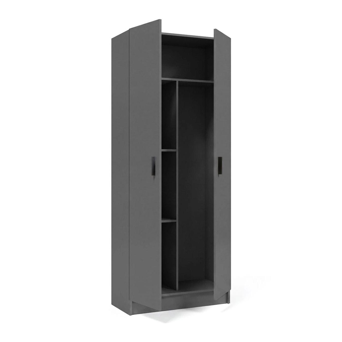 Armario de 2 puertas en gris grafito 73x180 cm Multi Useful 73 Gris Grafito