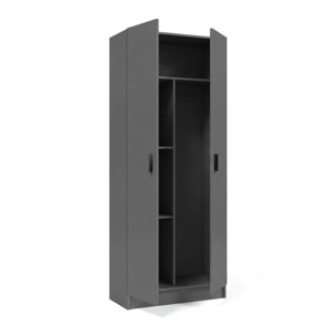 Armario de 2 puertas en gris grafito 73x180 cm Multi Useful 73 Gris Grafito