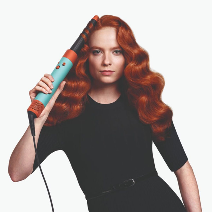 Multi-styler asciugacapelli Dyson Airwrap i.d.™ (capelli mossi e ricci) Acquamarina/Tangerine | Nuovo