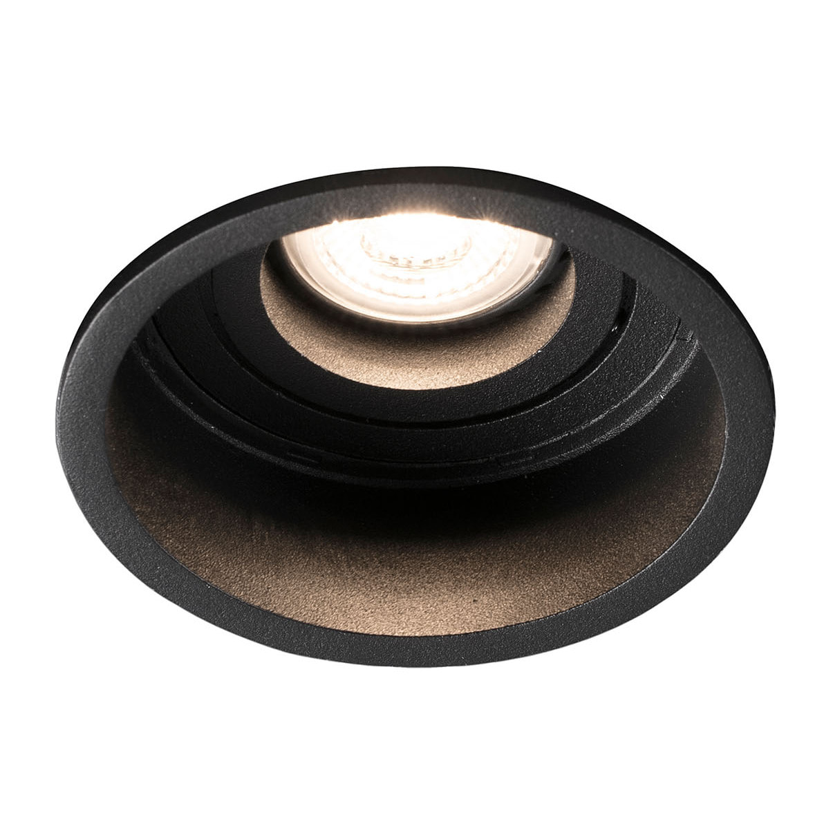 HYDE R Empotrable negro redondo orientable
