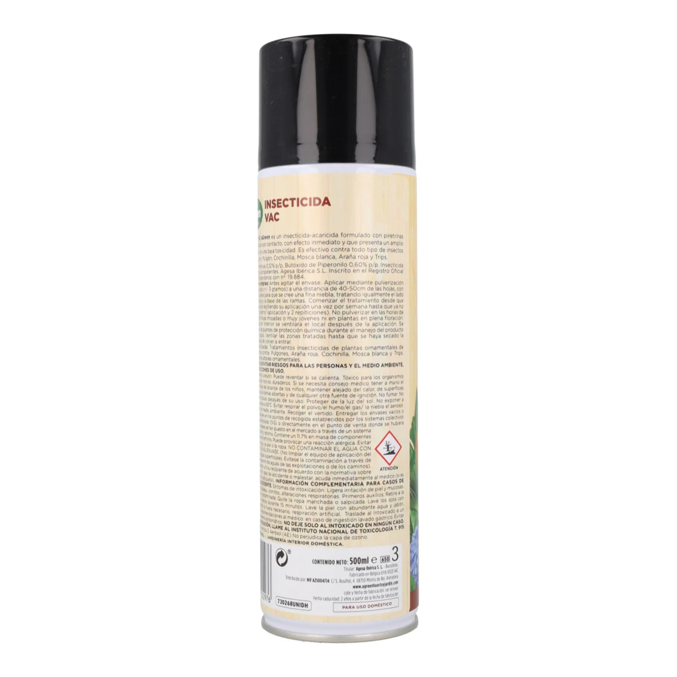 Insecticida total spray 500 ml Agreen