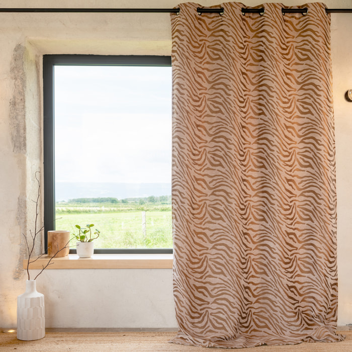 Rideau zèbre tissu chenille - Beige