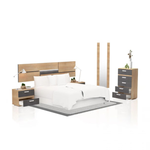 Dormitorio Ataneq Pure 5C Cambria - Grafito