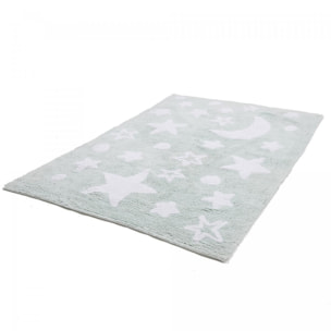 Tapis enfant 100% BIO, lune et étoile