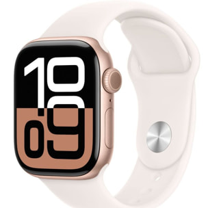 Montre connectée APPLE WATCH Serie 10 46mm Alu/Or Rose M/L Cellular