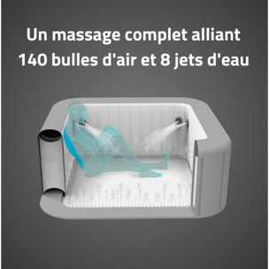 Bestway Spa gonflable carré Lay-Z-Spa Majorca HydroJet Pro 4-6 personnes