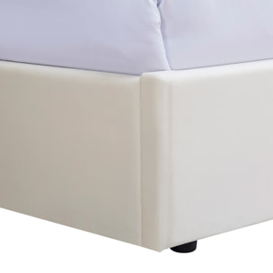 Lit coffre avec tête de lit en velours - SUZON