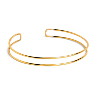 Choker Double Ring Baño Oro