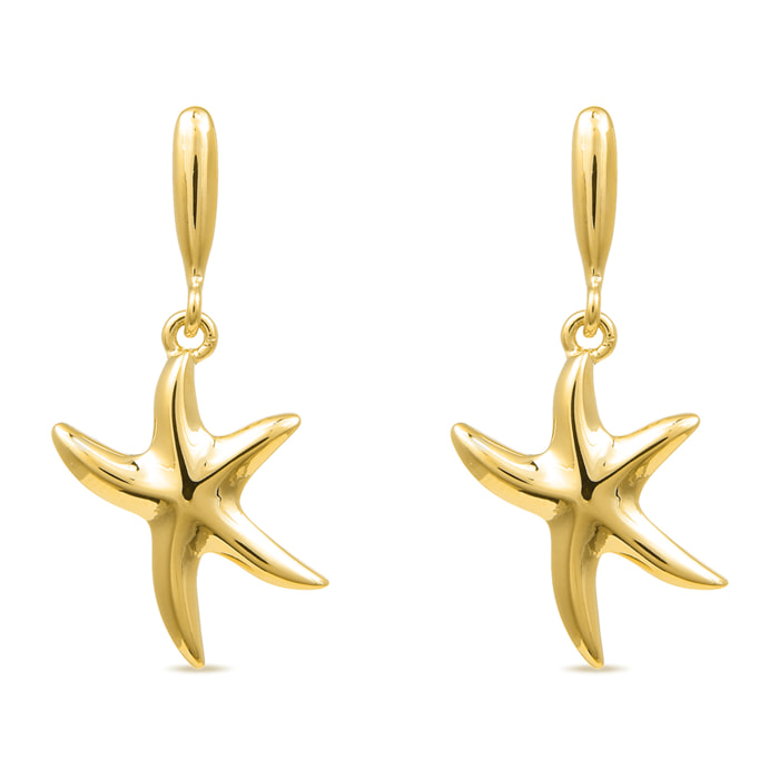 Pendientes acabados en oro amarillo de 18K