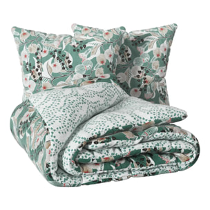 Parure de lit imprimée Vegetal Marin 260x240cm en coton