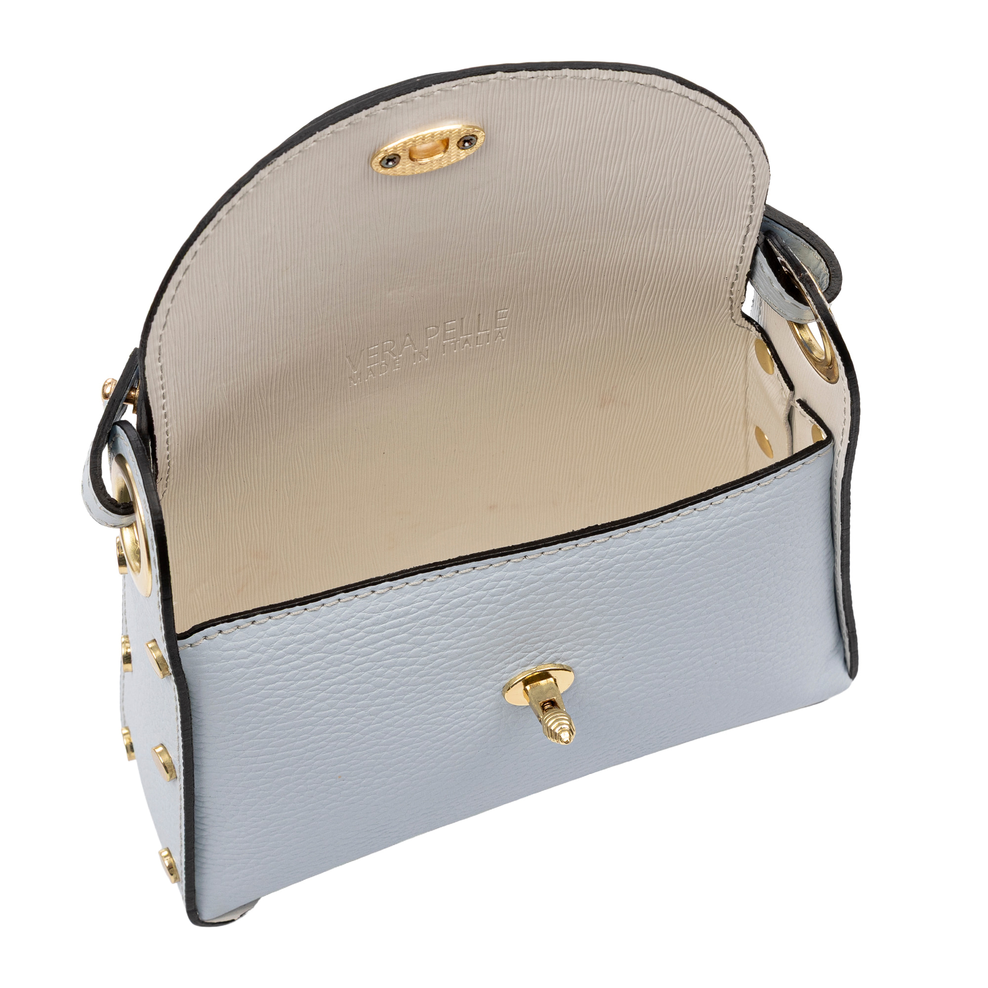 Aquileia bolso de mano mujer. Piel auténtica acabado Dollaro.