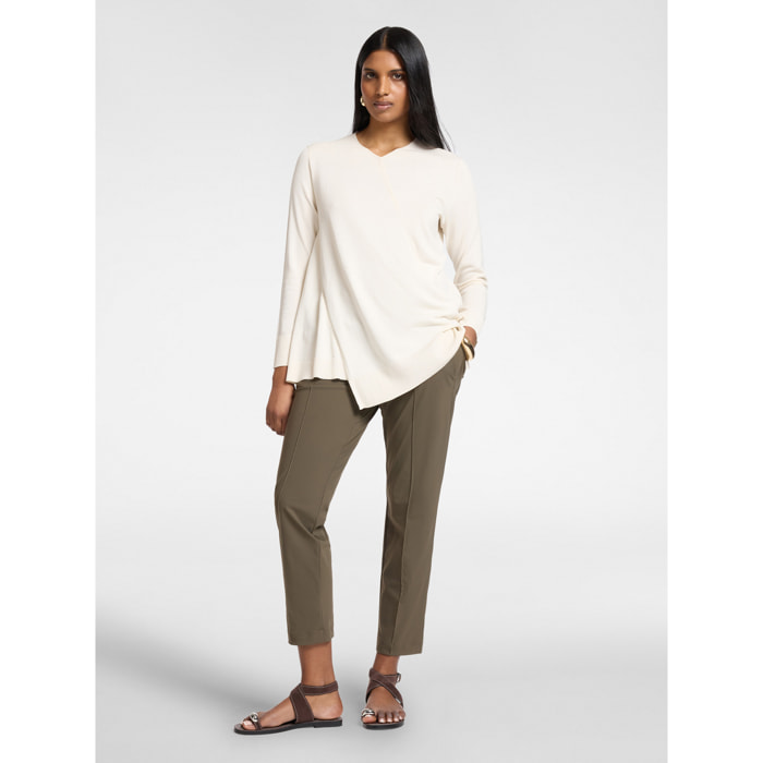 Elena Mirò - Pantaloni in jersey - Verde militare