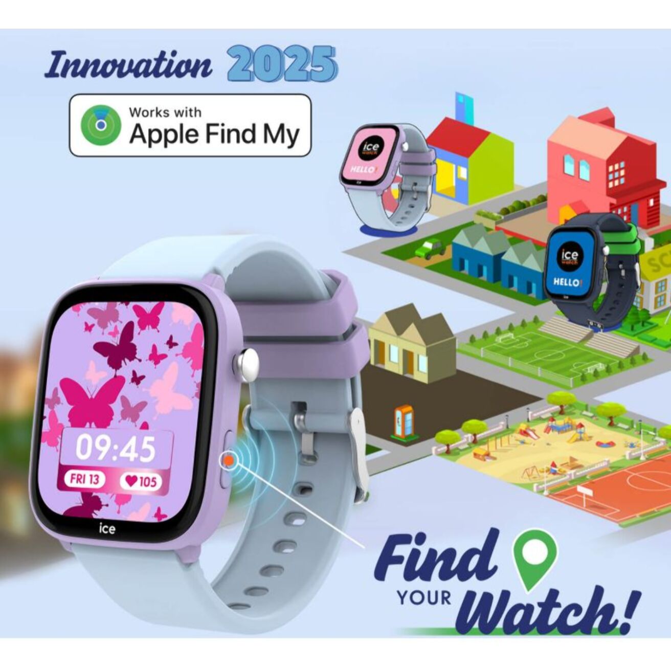 Montre connectée ICEWATCH Ice Smart Junior 3.0 Find My-Violet/Bleu