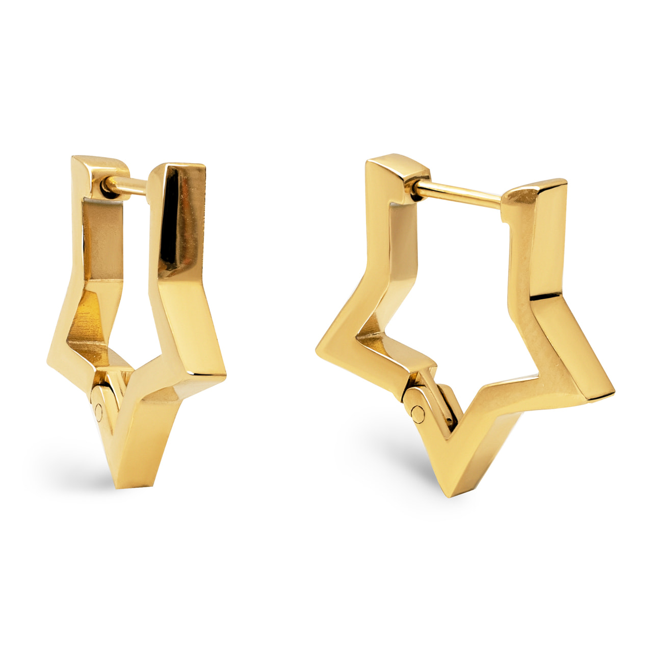 Orecchino Superstar in Acciaio Placcato Oro