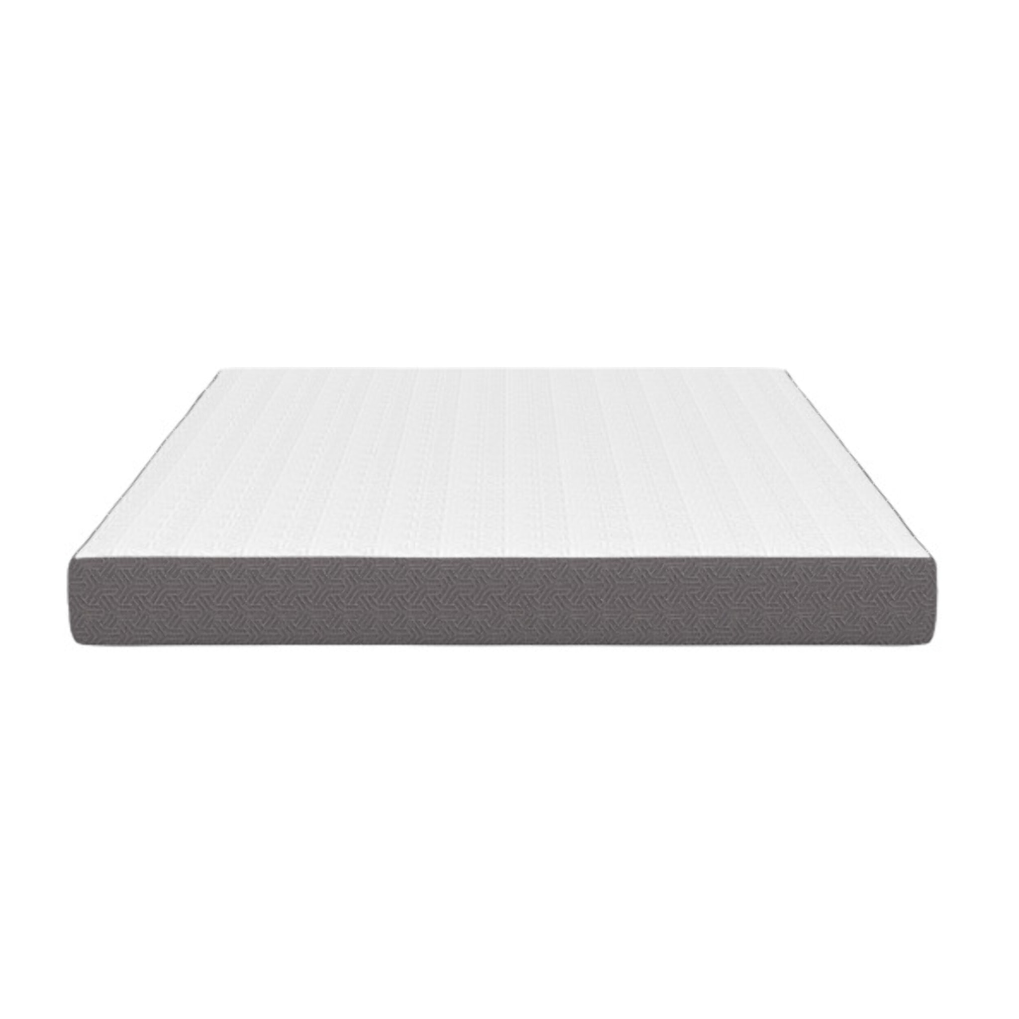 Matelas mémoire de forme - 140 cm - Dessus design blanc, coté design gris