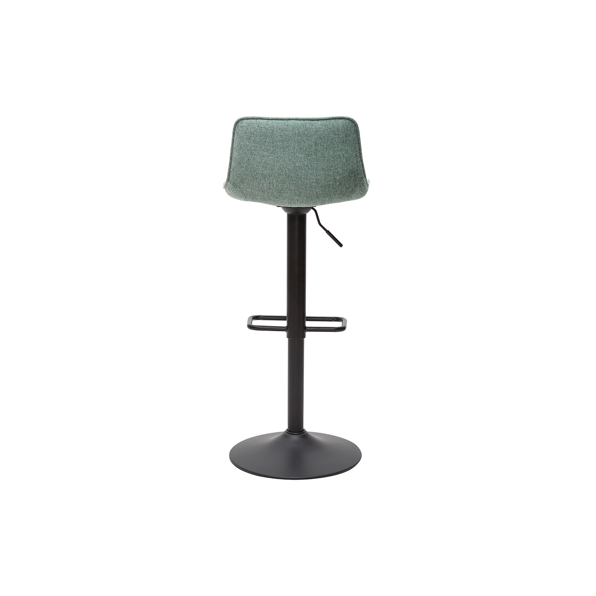 Tabourets de bar réglables en tissu effet velours texturé vert céladon et métal (lot de 2) BOOST