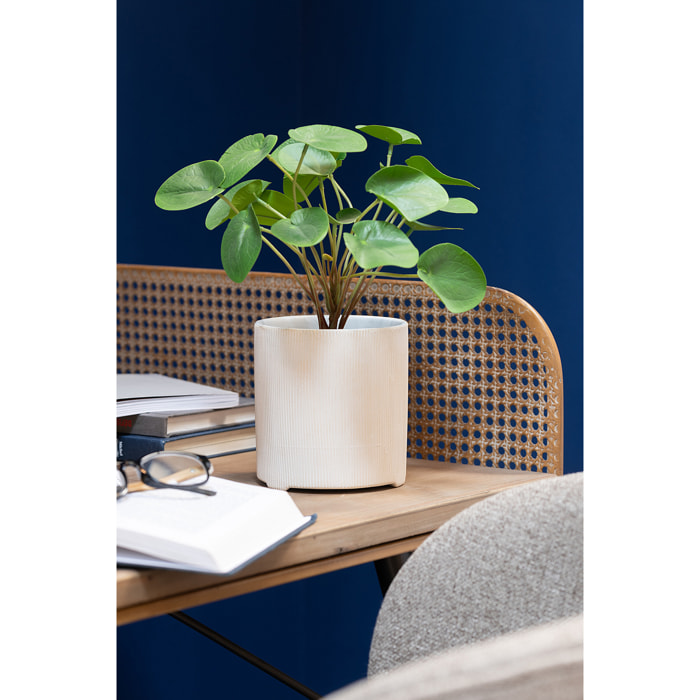 J-Line cache-pot Maria Rond - céramique - blanc - small - Ø 12 cm