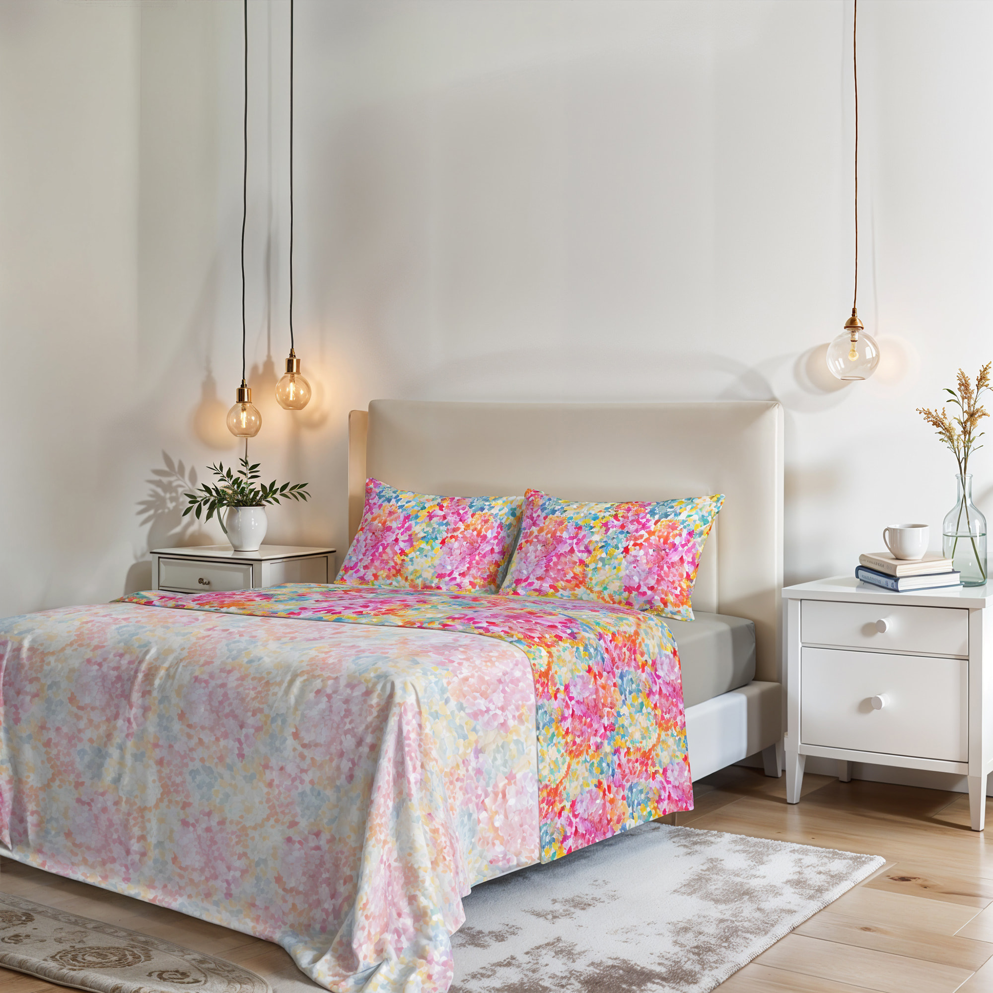 COMPLETO LETTO FANTASY, 100% Microfibra - SPRING