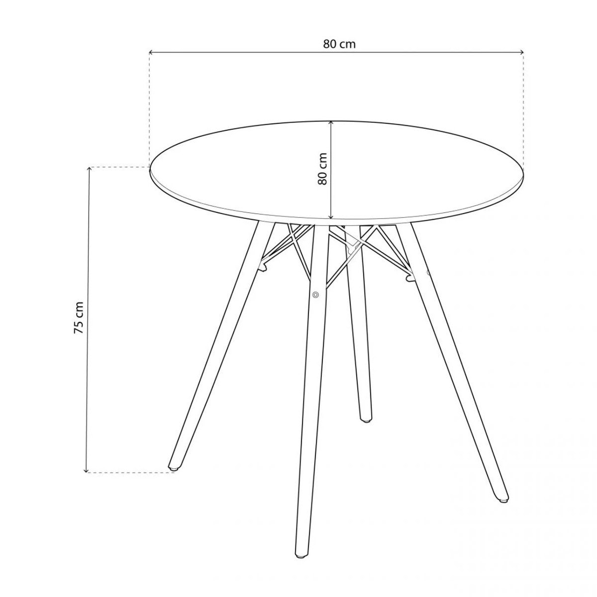 Mesa de comedor redonda Tower Blanco