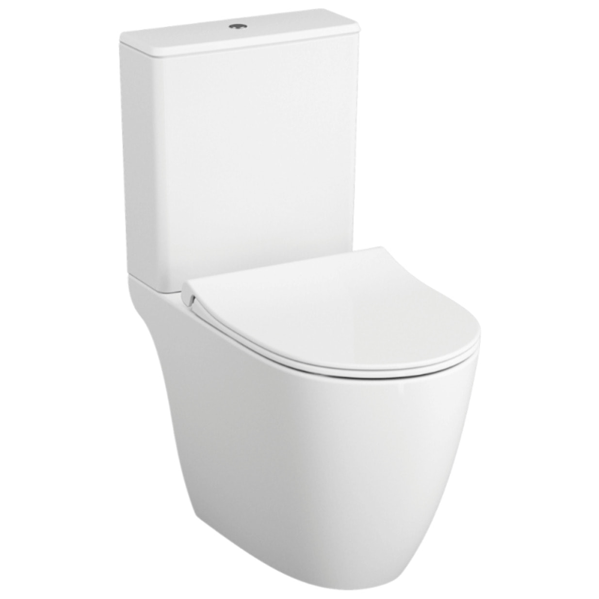 WC à poser sans bride VITRA Sento + abattant slim blanc