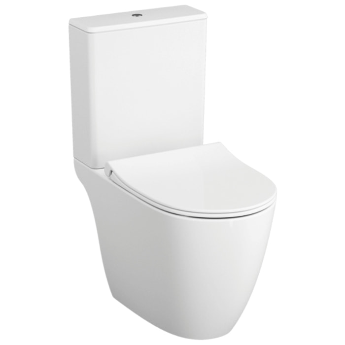 WC à poser sans bride VITRA Sento + abattant slim blanc