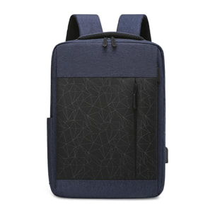 DAM Mochila para Laptop con interfaz de carga USB. 30x11x42 Cm. Color: Azul