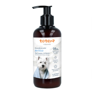 TOTEM NATURALS | Acondicionador natural perros 250ml Suavidad e hidratación - Acondicionador Natural Perros aceite almendras dulces, fórmula nutritiva y respetuosa pelaje brillante