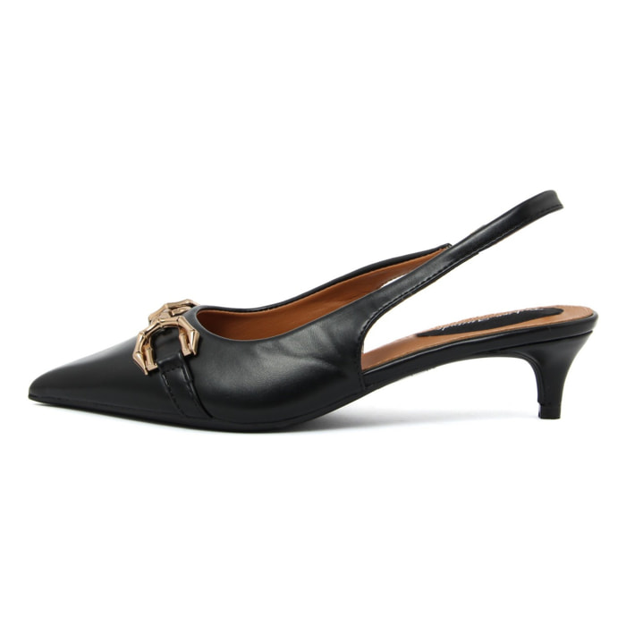 Slingback Donna colore Nero-Altezza tacco:5cm