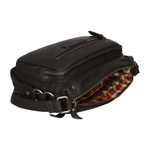 Borsa a tracolla  da uomo In Vera pelle Made in Italy 26x19x10 cm