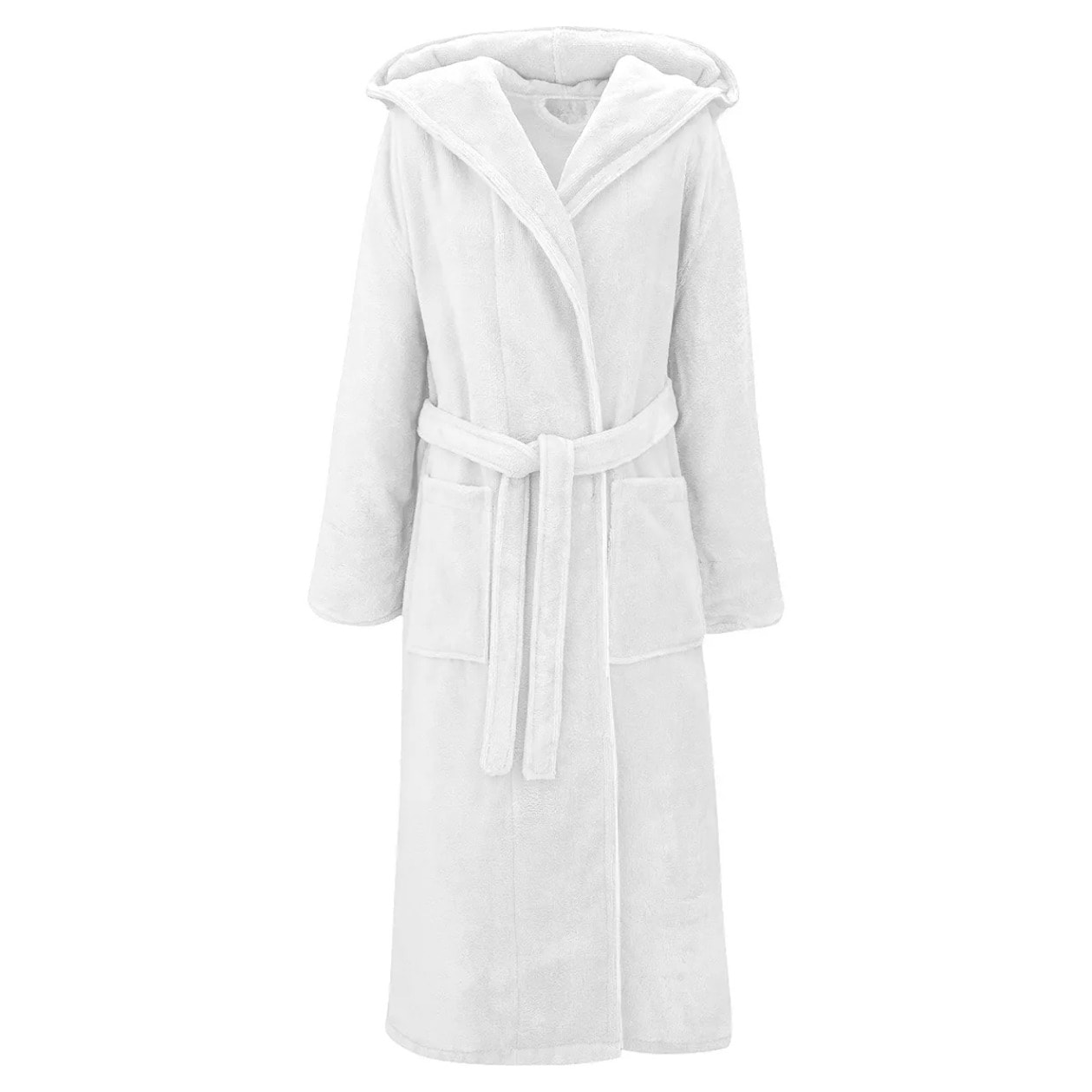 Peignoir coton mélangé 300 g/m² uni blanc Teddy blanc