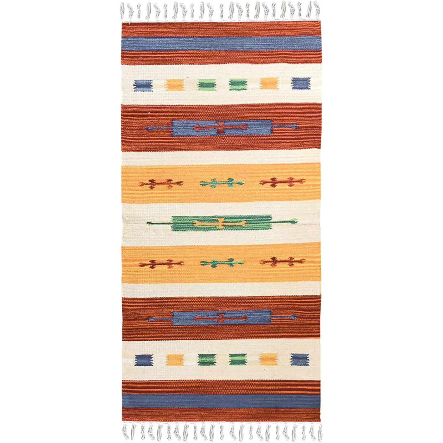 Tappeto kilim multiuso 100% cotone lavabile Tappeto salotto, soggiorno, camera da letto