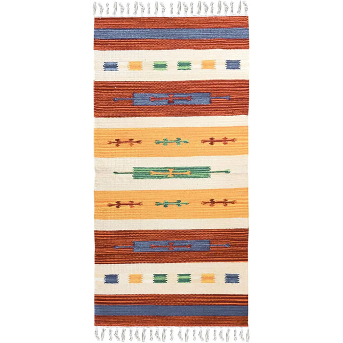 Tappeto kilim multiuso 100% cotone lavabile Tappeto salotto, soggiorno, camera da letto