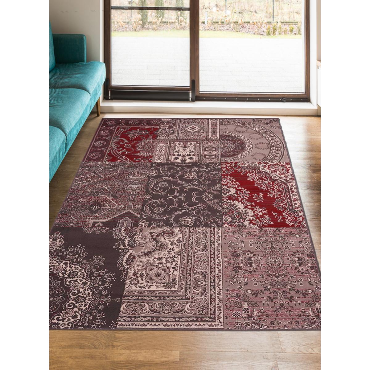 Tapis salon et chambre tissé motif baroque RUBE