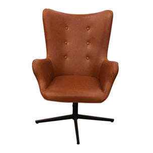 Fauteuil Helsinki Pu Marron